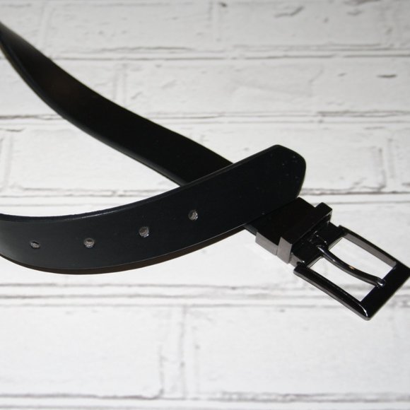 🖤 BLACK FAUX LEATHER BELT · BIG KIDS · 19–23" ✨ - Picture 1 of 4